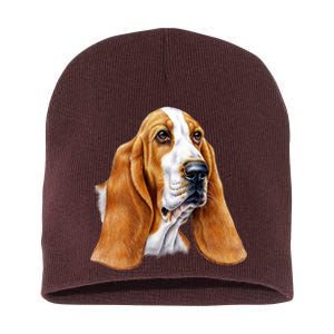 Basset Hound Face Short Acrylic Beanie