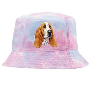 Basset Hound Face Tie-Dyed Bucket Hat