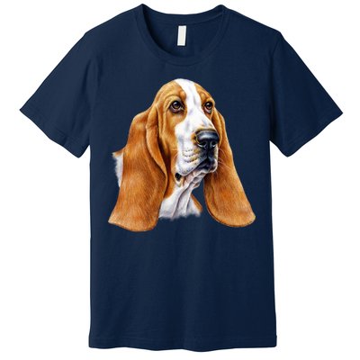 Basset Hound Face Premium T-Shirt