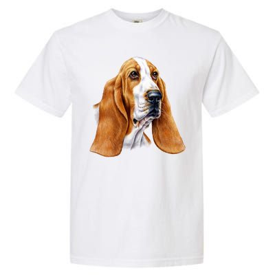 Basset Hound Face Garment-Dyed Heavyweight T-Shirt