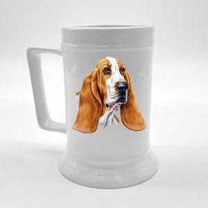 Basset Hound Face Beer Stein