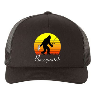 Bassquatch Bigfoot Fishing Yupoong Adult 5-Panel Trucker Hat