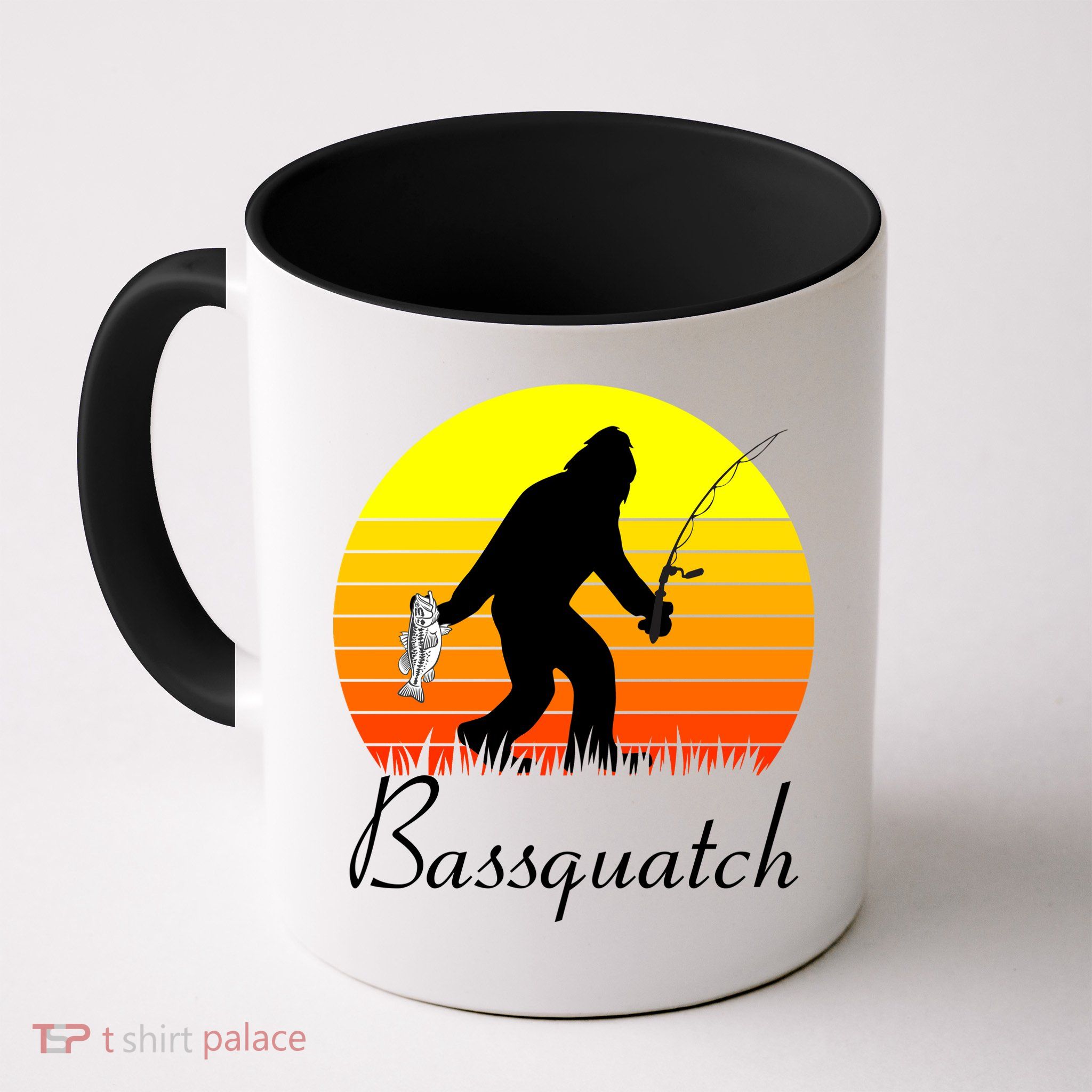 Bassquatch Bigfoot Fishing Mug