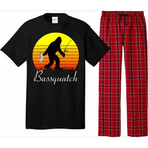 Bassquatch Bigfoot Fishing Pajama Set