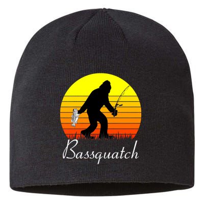 Bassquatch Bigfoot Fishing Sustainable Beanie