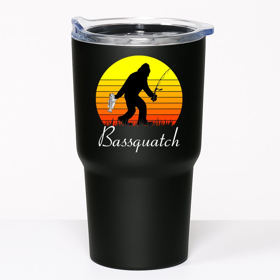 Bassquatch Bigfoot Fishing Tumbler