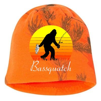 Bassquatch Bigfoot Fishing Kati - Camo Knit Beanie