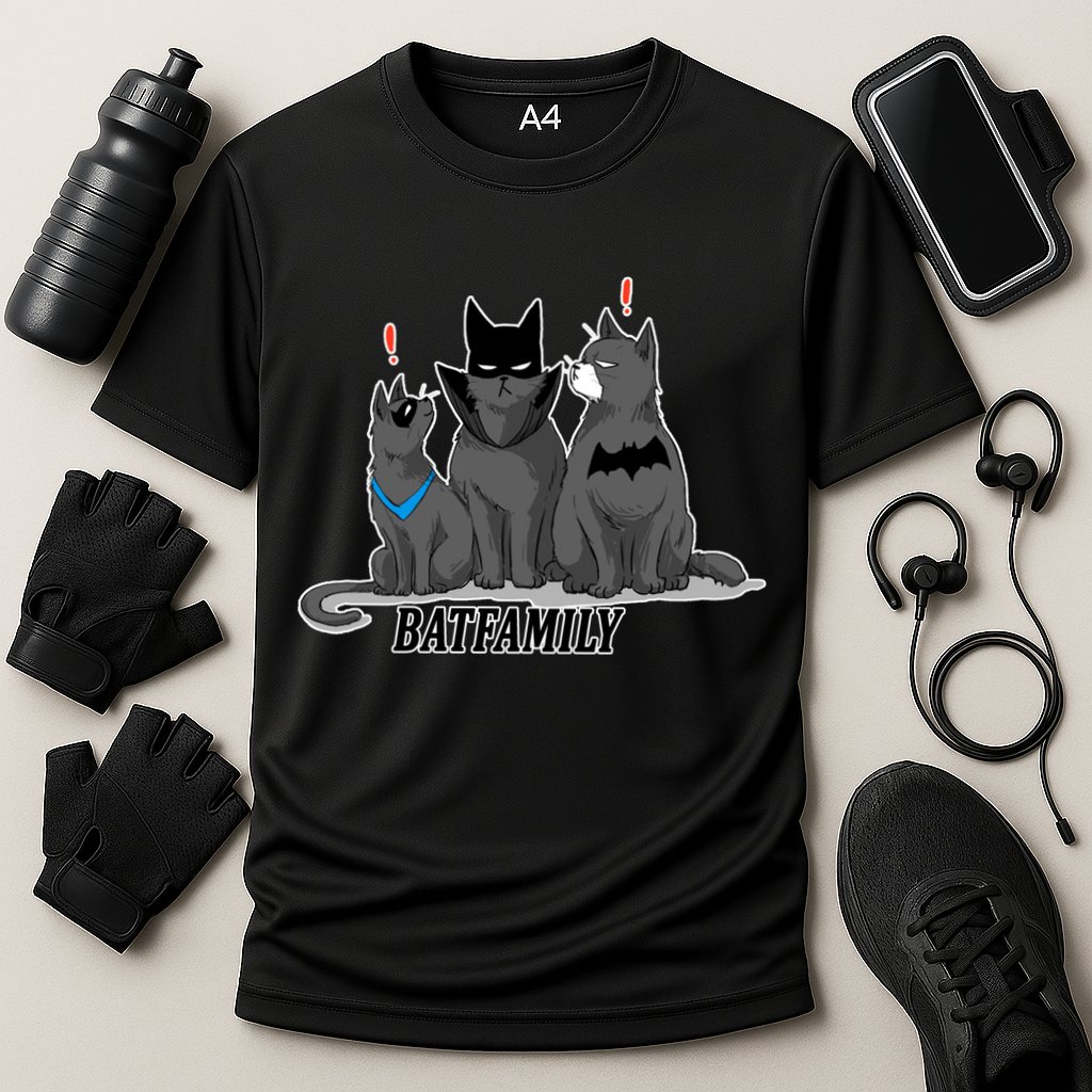 Bat Family Cats Cartoon Cooling Performance Crew T-Shirt