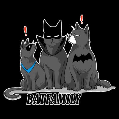 Bat Family Cats Cartoon T-Shirt