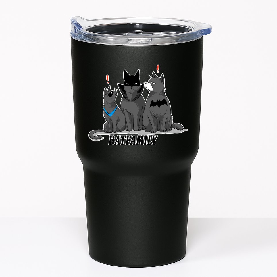 Bat Family Cats Cartoon Tumbler