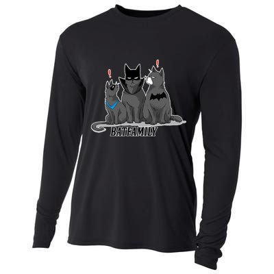 Bat Family Cats Cartoon Cooling Performance Long Sleeve Crew
