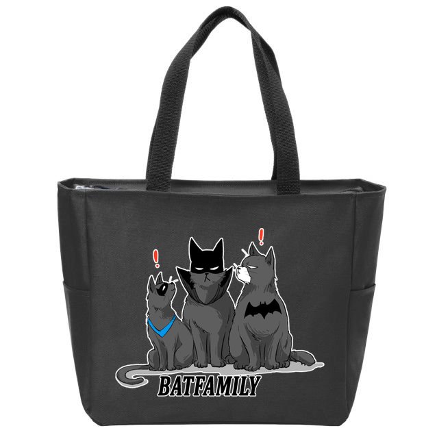 Bat Family Cats Cartoon Zip Tote Bag