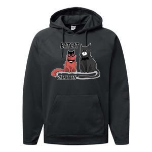 Bat Kitten Cat Funny Spoof Cartoon Performance Fleece Hoodie