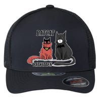 Bat Kitten Cat Funny Spoof Cartoon Flexfit Unipanel Trucker Cap