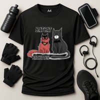 Bat Kitten Cat Funny Spoof Cartoon Cooling Performance Crew T-Shirt