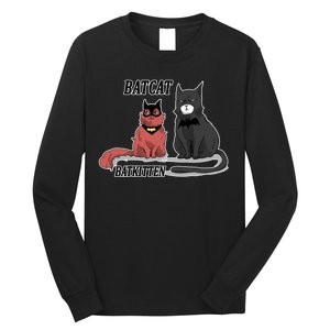 Bat Kitten Cat Funny Spoof Cartoon Long Sleeve Shirt