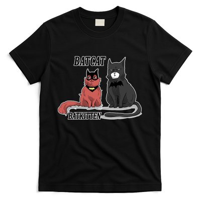 Bat Kitten Cat Funny Spoof Cartoon T-Shirt