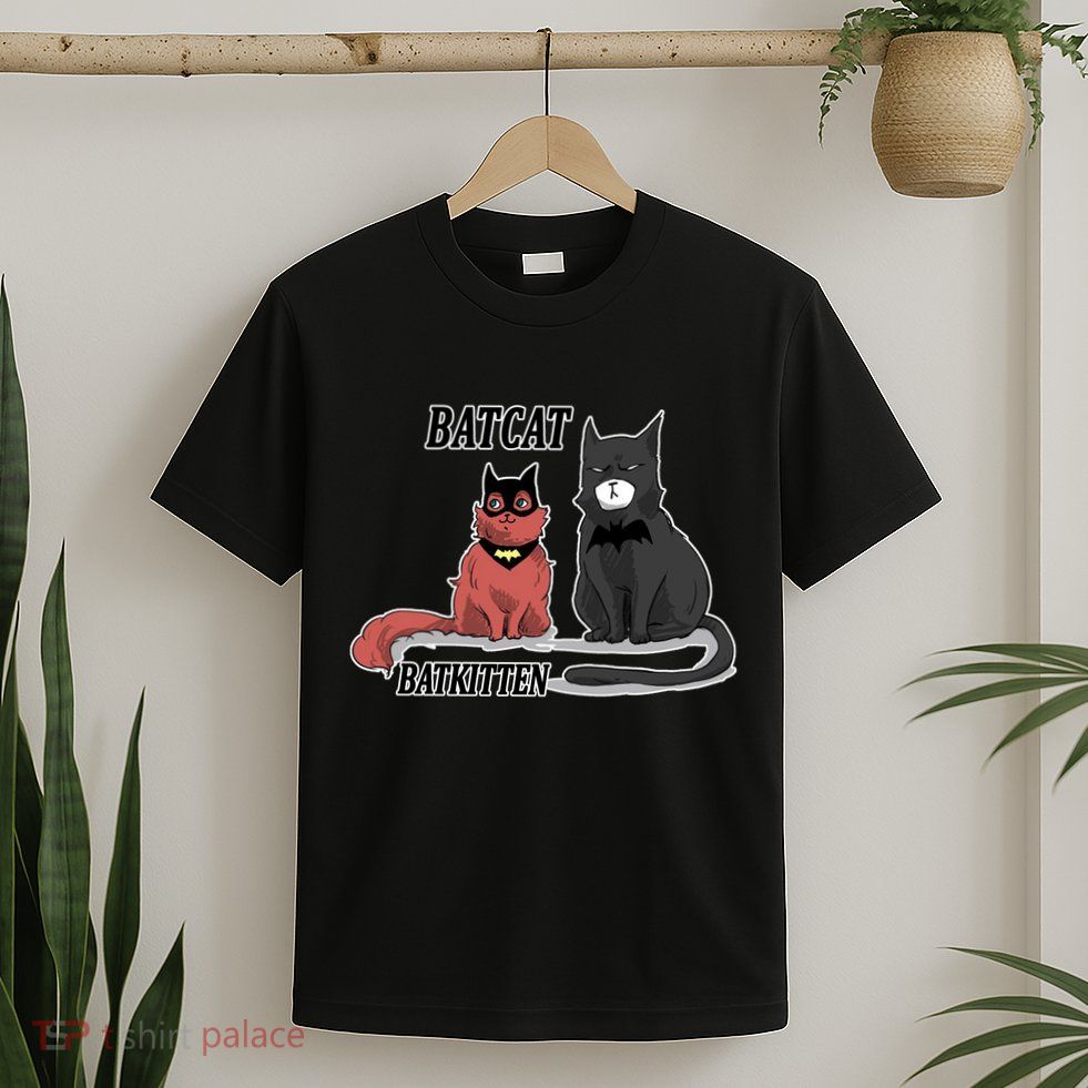 Bat Kitten Cat Funny Spoof Cartoon T-Shirt
