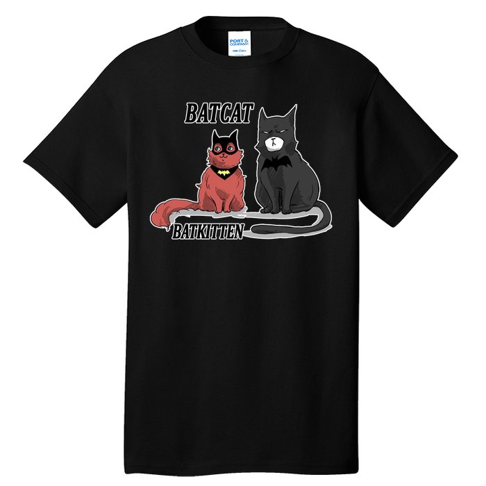 Bat Kitten Cat Funny Spoof Cartoon Tall T-Shirt