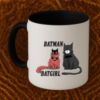 Bat Kitten Cat Funny Spoof Cartoon Mug