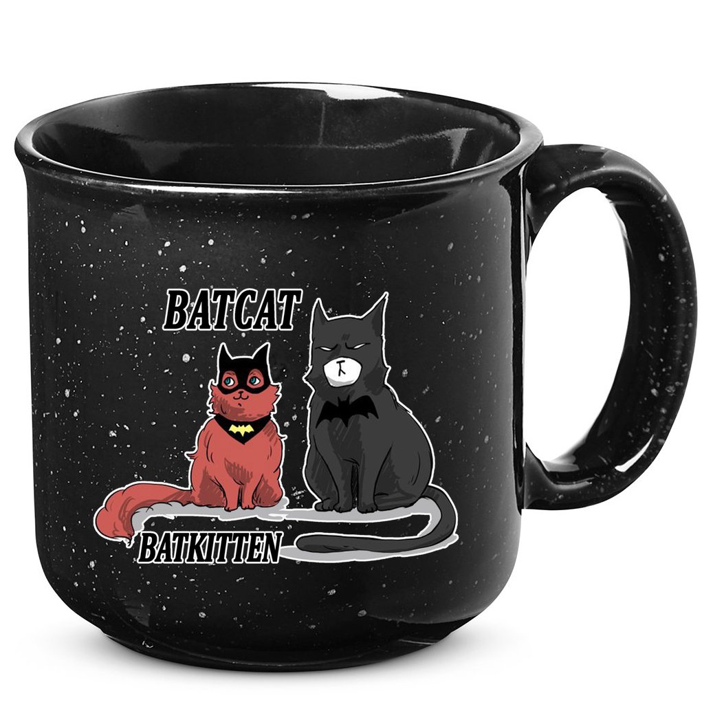 Bat Kitten Cat Funny Spoof Cartoon 15oz Campfire Ceramic Mug