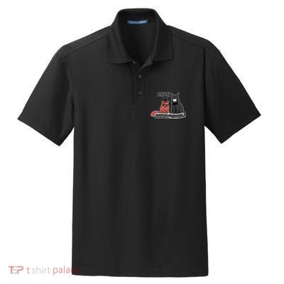 Bat Kitten Cat Funny Spoof Cartoon Dry Zone Grid Polo