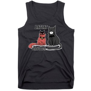 Bat Kitten Cat Funny Spoof Cartoon Tank Top