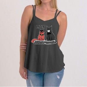 Bat Kitten Cat Funny Spoof Cartoon Women's Strappy Tank