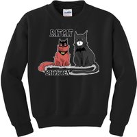 Bat Kitten Cat Funny Spoof Cartoon Kids Sweatshirt