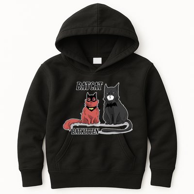 Bat Kitten Cat Funny Spoof Cartoon Kids Hoodie