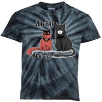 Bat Kitten Cat Funny Spoof Cartoon Kids Tie-Dye T-Shirt