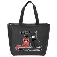 Bat Kitten Cat Funny Spoof Cartoon Zip Tote Bag
