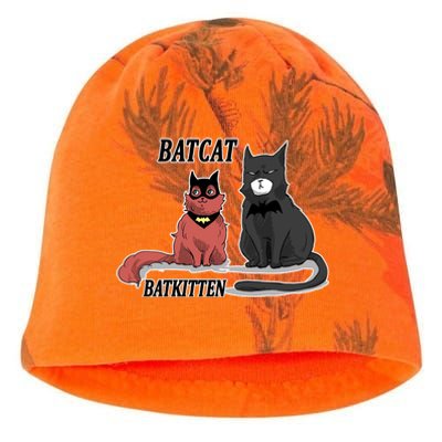 Bat Kitten Cat Funny Spoof Cartoon Kati - Camo Knit Beanie