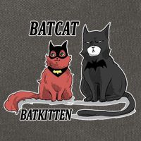 Bat Kitten Cat Funny Spoof Cartoon Cotton Canvas Backpack