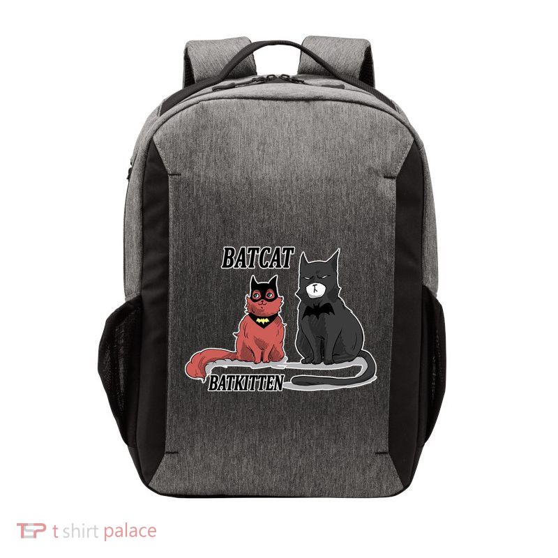 Bat Kitten Cat Funny Spoof Cartoon Vector Backpack