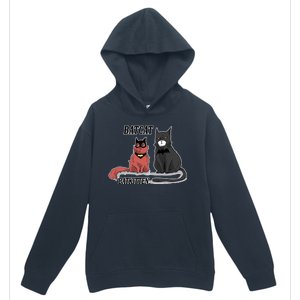 Bat Kitten Cat Funny Spoof Cartoon Urban Pullover Hoodie