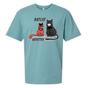 Bat Kitten Cat Funny Spoof Cartoon Sueded Cloud Jersey T-Shirt