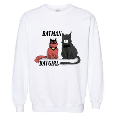 Bat Kitten Cat Funny Spoof Cartoon Garment-Dyed Sweatshirt