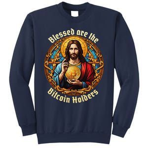 Blessed Are The Bitcoin Holders Funny Meme Jesus Christ Sweatshirt