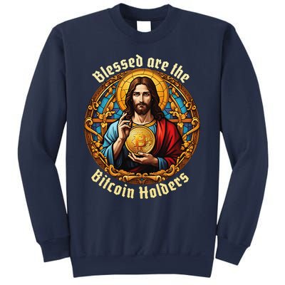 Blessed Are The Bitcoin Holders Funny Meme Jesus Christ Sweatshirt