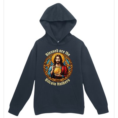 Blessed Are The Bitcoin Holders Funny Meme Jesus Christ Urban Pullover Hoodie