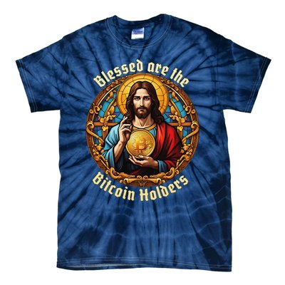 Blessed Are The Bitcoin Holders Funny Meme Jesus Christ Tie-Dye T-Shirt