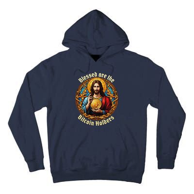 Blessed Are The Bitcoin Holders Funny Meme Jesus Christ Tall Hoodie