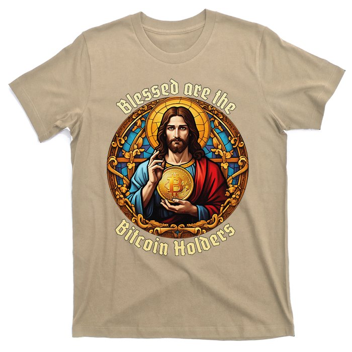 Blessed Are The Bitcoin Holders Funny Meme Jesus Christ T-Shirt