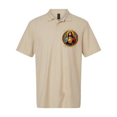 Blessed Are The Bitcoin Holders Funny Meme Jesus Christ Softstyle Adult Sport Polo