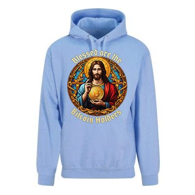 Blessed Are The Bitcoin Holders Funny Meme Jesus Christ Unisex Surf Hoodie