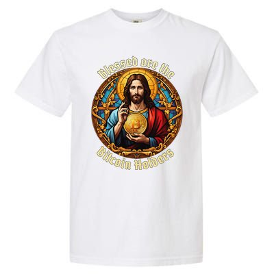 Blessed Are The Bitcoin Holders Funny Meme Jesus Christ Garment-Dyed Heavyweight T-Shirt