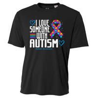 Blue Autism Tee I Love Someone With Autism Awareness Cooling Performance Crew T-Shirt