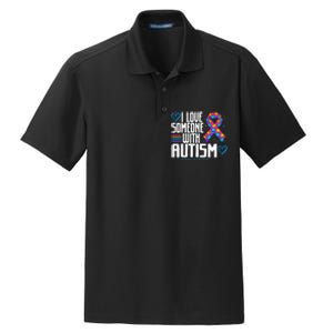 Blue Autism Tee I Love Someone With Autism Awareness Dry Zone Grid Polo