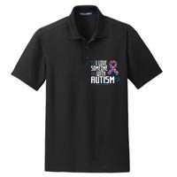 Blue Autism Tee I Love Someone With Autism Awareness Dry Zone Grid Polo